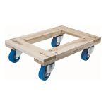 CHARIOTS EN BOIS FRANC - USAGE INTENSIF, ROUES EN CAOUTCHOUC, CAPACITE DE 1400 LB, 18" LA X 30" P X 7" H