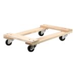 CHARIOTS EN BOIS FRANC - USAGE MOYEN, ROUES EN POLYOLEFINE, CAPACITE DE 900 LB, 18" LA X 30" P X 7" H