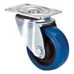 ROUE 4", CAP. 350 LBS ,PIVOTANTE CAOUTCHOUC BLEU
