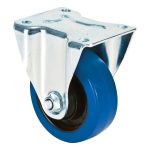 ROUE 4", CAP. 350 LBS ,FIXE CAOUTCHOUC BLEU