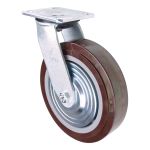 ROUE PIVOTANTE 8'' DIA EN POLYURETHANE