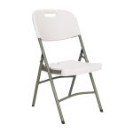 CHAISES PLIANTES, POLYETHYLENE, BLANC, CAPACITE DE 350 LB