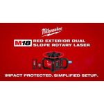 ENSEMBLE DE NIVEAU AU LASER ROTATIF EXTÉRIEUR ROUGE À DOUBLE PENTE 18 V AVEC RÉCEPTEUR & TÉLÉCOMMANDE, CLASSEE DU LASER, 2, GAMME DE TRAVAIL MAX., 400