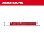 ENSEMBLE DE RALLONGES PRISE 1/4", LONGUEUR HORS TOUT, 14"