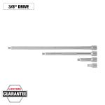 ENSEMBLE DE RALLONGES PRISE 3/8", LONGUEUR HORS TOUT, 14"