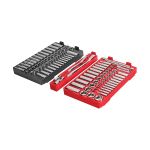 ENSEMBLE DE CLIQUET ET DOUILLES AVEC ORGANISATEUR À PROFIL BAS PACKOUT, PRISE, 1/4"/3/8"