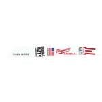 Milwaukee 48-01-7186 SAWZALL Thin Kerf Profile Reciprocating Saw Blade, 6 in L x 3/4 in W, 24 TPI