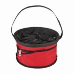 SAC RANGE-TOUT STYLE PARACHUTE, LONGUEUR, 11-4/5", LARGEUR, 11-4/5", COULEUR, NOIR/ROUGE