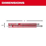 ENSEMBLE DE RALLONGES PRISE 1/2", LONGUEUR HORS TOUT, 14"