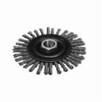 BROSSE RONDE À FILS NOUÉS , DIAMÈTRE DE LA BROSSE, 4", DIAMÈTRE DES FILS, 0,020", ACIER INOXYDABLE