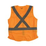 VESTE DE SÉCURITÉ, ORANGE HAUTE VISIBILITÉ, COULEUR DES BANDES RÉFLÉCHISSANTES, ARGENT, TAILLE, L/XL
