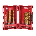 ENSEMBLE DE FORETS EN TITANE MÉTRIQUE SHOCKWAVE IMPACT DUTY RED HELIX - 19 MORCEAUX