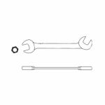 CLE OUVERTE A ANGLE CHROMEE 7/16"