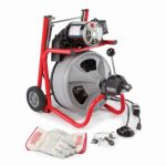 RIDGID 52363 Machine K-400 avec gants et équipement standard : câble à âme pleine C-32 IW, jeu d"outils T-260
