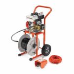 RIDGID 63882 Ci-dessus Avec : - Chariot H-30 - Flexible à jet de 110 pi x 1/4 po (33 m x 4,8 mm)