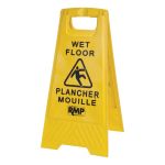 PANNEAU D'AVERTISSEMENT ''PLANCHER MOUILLE'', BILINGUE AVEC PICTOGRAMME