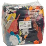 CHIFFONS FABRIQUES A PARTIR DE MATERIAUX RECYCLES, COTON, MELANGE DE COULEURS, 25 LB