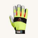 CLUTCH GEAR - HI-VIZ GRAINGOAT MECHANICS GLOVE, BLENDED KEVLAR & THINSULATE LINED, ANSI A5 CUT