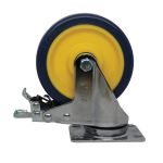 ROULETTE PIVOTANTE AVEC FREIN 2-1/2" - 176 LB POLYOLÉFINE