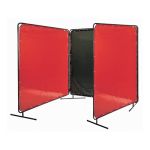 ECRAN DE SOUDURE VERT 6' X 6' AVEC CADRAGE