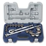ENSEMBLE DOUILLES RATCHET ET RALLONGES SAE, 1/2"'DR, 23MCX