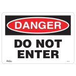ENSEIGNE Â«DO NOT ENTERÂ», 10" X 14", VINYLE, ANGLAIS