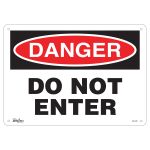 ENSEIGNE Â«DO NOT ENTERÂ», 10" X 14", ALUMINIUM, ANGLAIS