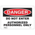 ENSEIGNE Â«AUTHORIZED PERSONNEL ONLYÂ», 7" X 10", VINYLE, ANGLAIS