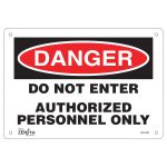 ENSEIGNE Â«AUTHORIZED PERSONNEL ONLYÂ», 7" X 10", PLASTIQUE, ANGLAIS