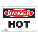ENSEIGNE Â«DANGER HOTÂ», 7" X 10", PLASTIQUE, ANGLAIS