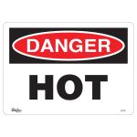 ENSEIGNE Â«DANGER HOTÂ», 10" X 14", VINYLE, ANGLAIS