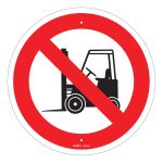ENSEIGNE DE SECURITE CSA - CHARIOTS ELEVATEURS INTERDITS, 12" X 12", PLASTIQUE, PICTOGRAMME