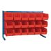 RAYONNAGE A PERSIENNE AVEC BACS, 18 BACS, 36" LA X 8-1/4" P X 22" H
