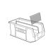 BAC BLEU EN PLASTIQUE 14-3/4''P X 8-1/4''L X 7''H
