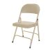 CHAISE PLIANTE REMBOURREE EN VINYLE, ACIER, BEIGE, CAPACITE 300 LB