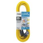 BULL DOG NEON 14 AWG /3 COND, SINGLE TAP 25' JAUNE - Prime Wire & Cable - Chaque