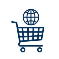 Ic&ocirc;ne repr&eacute;sentant une solution de ecommerce